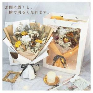 向日葵 ドライフラワー 花束 かすみ草 ブリザ...の詳細画像2