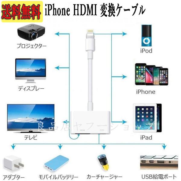 hdmi  ケーブル HDMI iPhone HDMI 変換ケーブル iPad テレビ 接続ケーブル...