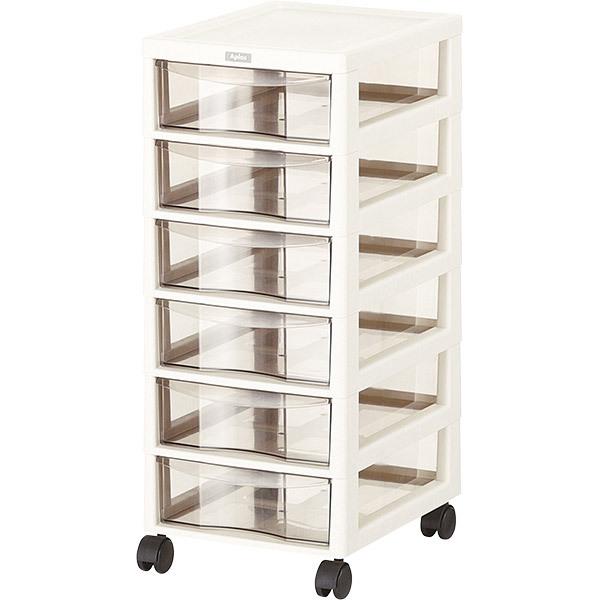 直送 日時指定不可 JEJ アプロス A4 深型 6段 アイボリー 1020141 沖縄・離島配送不...