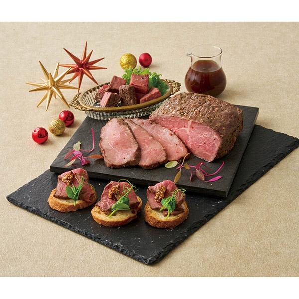 直送・ギフト 「ラ・ロシェル」坂井宏行監修 ローストビーフと特製ガーリックペッパーソース Q8-27...