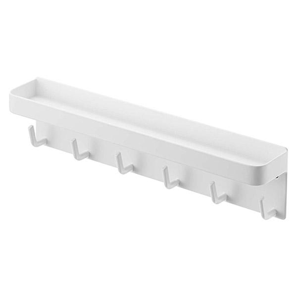 山崎実業 マグネット キーフック＆トレイ スマート ホワイト 02754