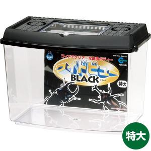 即日出荷 マルカン プラケースワイドビュー ブラック 特大 PW-05BL 飼育ケース｜sekichu