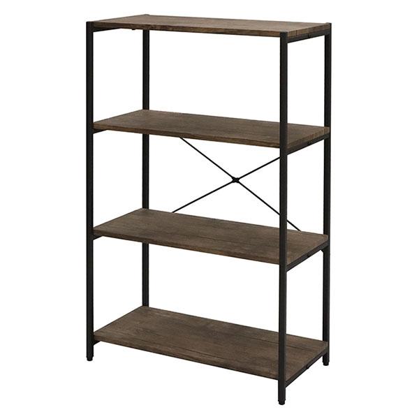 直送 日時指定不可 エイ・アイ・エス バルネ 4段ラック BRN-02RK BR ブラウン 沖縄・離...