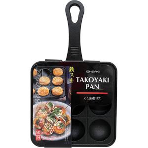 イシガキ 即日出荷 イシガキ産業 鉄鋳物 片手たこ焼き器 9穴 3963 IH