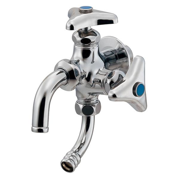 即日出荷 カクダイ 万能ホーム双口水栓 13 7041