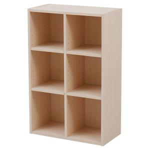 即日出荷 山善 YAMAZEN 可動棚フリーボックス CKFR-2X3R(NOK) ナチュラルオーク 収納ラック 本棚