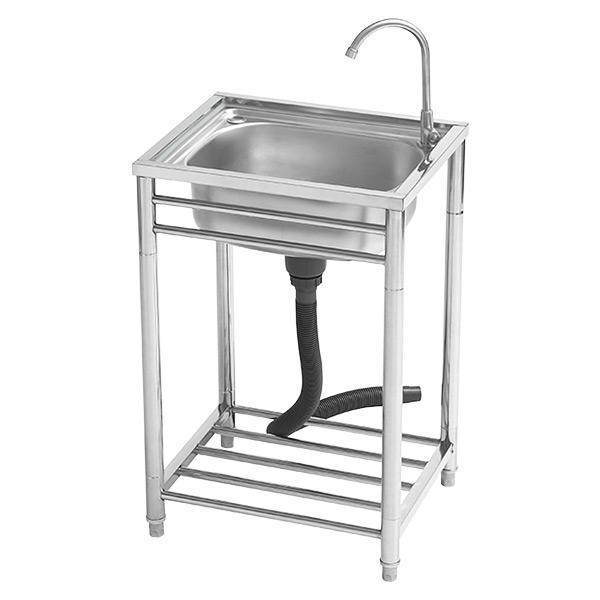 直送 日時指定不可 サンカ おそとキッチン ステンレス流し台55 蛇口付 OK-55SJ ガーデンシ...