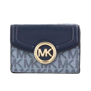 マイケルコース MICHAEL KORS 三つ折り財布 レディース ネイビー 35T0GFTP0B NAVY MULTI｜sekido