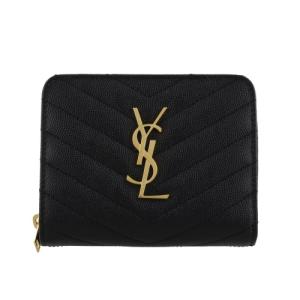 イヴサンローラン 二つ折り財布 折り財布 短財布 レザー ブラック 70721 Yves Saint Laurent SAINT LAURENT PARIS サンローラン パリ 二