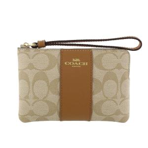 コーチ アウトレット COACH ポーチ シグネチャー カーキ サドル