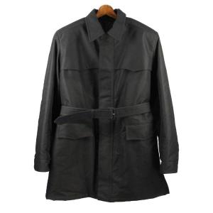 PRADA プラダ ライン美 シルク コート PRADA（プラダ）トレンチコート 黒 サイズ:S メンズ/2200624316169