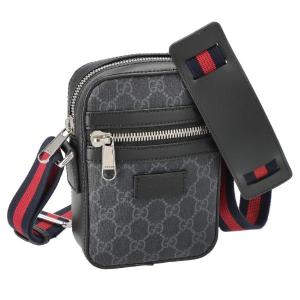 GUCCI グッチ ウエストポーチ メンズ GGスプリーム ブラック