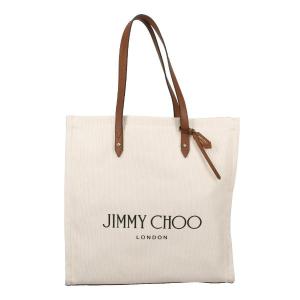 Jimmy Choo ジミーチュウ トートバッグ メンズ レディース ホワイト LOGOTOTE FFQ DARK TAN プレゼント ギフト 実用的｜sekido