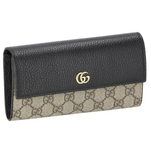 グッチ GUCCI 長財布 レディース GG マーモント ブラック 456116 17WAG 128...