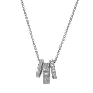 COACH コーチ ロンデルネックレス 3連 ラインストーン シルバー COACH コーチ ネックレス レディース 3連サークル ライン