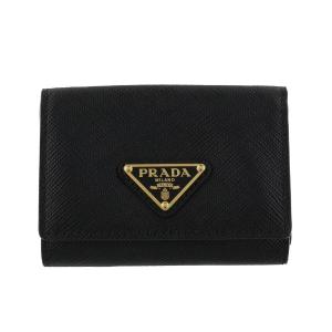 PRADA プラダ 三つ折り財布 レディース ブラック 1MH042 QHH F0002 NERO ...