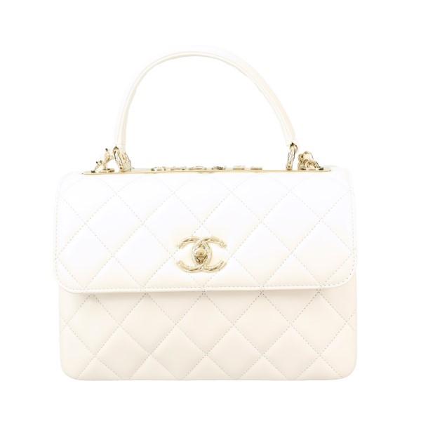 シャネル ハンドバッグ レディース トップハンドルフラップバッグ ホワイト CHANEL A9223...