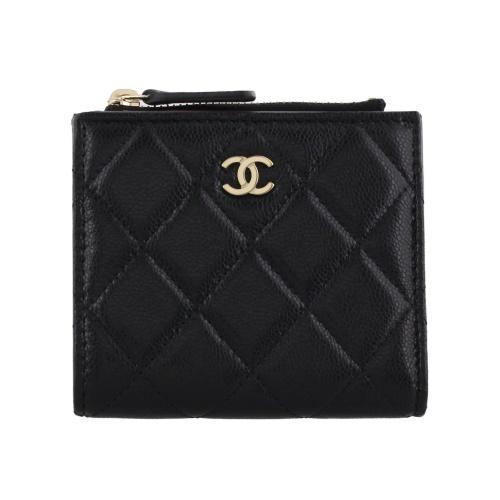 シャネル 二つ折り財布 レディース ブラック CHANEL AP3388 B10583 C3906 ...