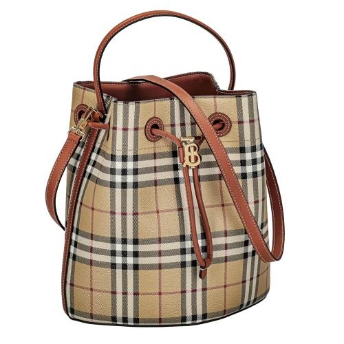 バーバリー ショルダーバッグ レディース ベージュ スモール TBバケットバッグ BURBERRY ...