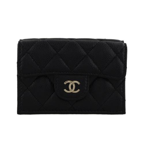 シャネル 三つ折り財布 レディース CHANEL AP0230 B10583 94305 ブラック