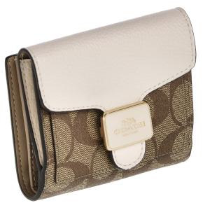 コーチ 二つ折り財布 レディース シグネチャー ホワイト COACH C7805 IMDJ8