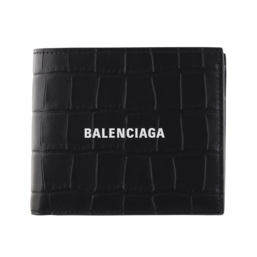 バレンシアガ 二つ折り財布 メンズ ブラック BALENCIAGA 594315 1ROP3 100...