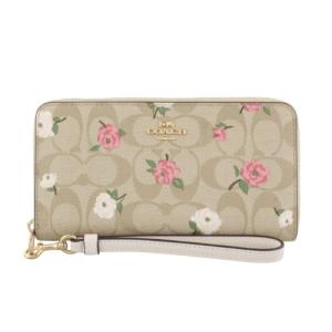 コーチ アウトレット 長財布 レディース シグネチャー ベージュ COACH OUTLET CR966 IMOTV