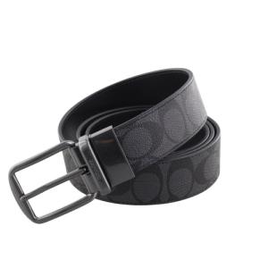 コーチ アウトレット ベルト メンズ ハーネス バックル カット トゥ サイズ リバーシブル ベルト・38MM ブラック COACH OUTLET CQ022 PVC CQ/BK 爆買