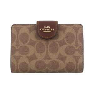 コーチ アウトレット 財布 二つ折り財布 レディース シグネチャー COACH OUTLET CW786 IMXHE タン ブラウン