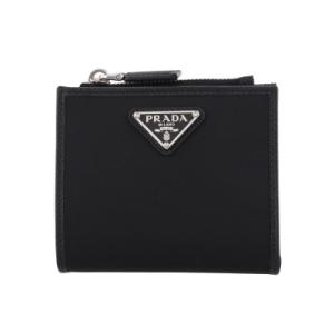 プラダ 二つ折り財布 メンズ サフィアーノ トライアングルロゴ ブラック PRADA 2ML049 ...
