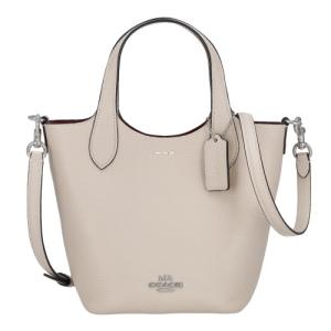 コーチ アウトレット ショルダーバッグ レディース ハンナ ダブル フェース レザー バケット バッグ ホワイト COACH OUTLET CR168 SVVFS