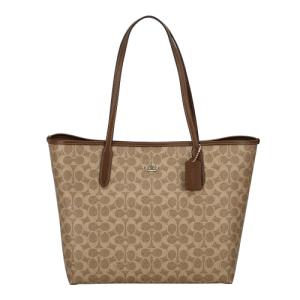 コーチ アウトレット トートバッグ レディース シティ トート バッグ・シグネチャー キャンバス ブラウン COACH OUTLET CV976 IMXHE タン/ブラウン