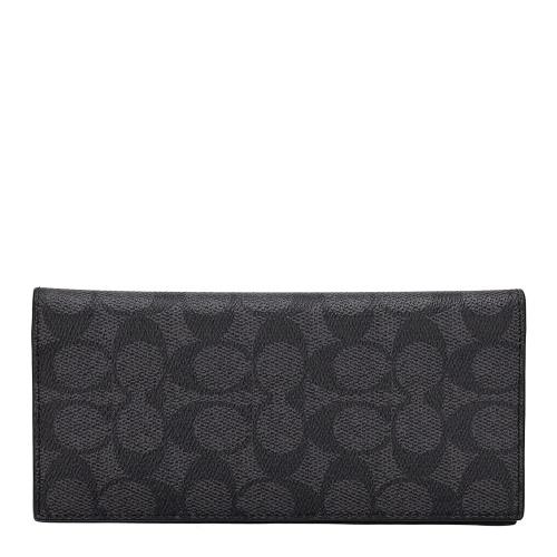 コーチ アウトレット 長財布 メンズ シグネチャー ブラック COACH OUTLET CW371 ...