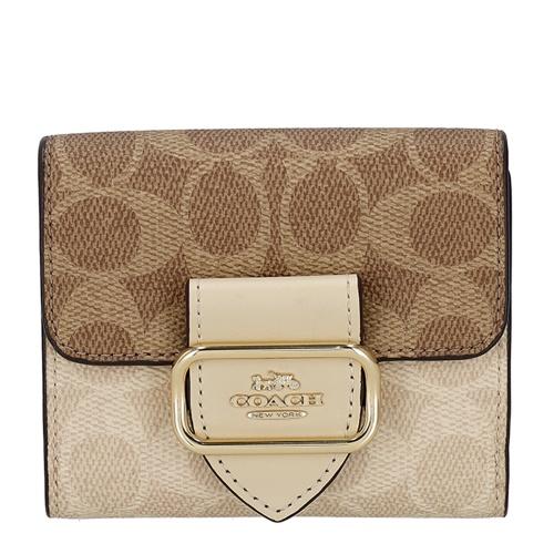 コーチ アウトレット 二つ折り財布 レディース シグネチャー ブラウン COACH OUTLET C...