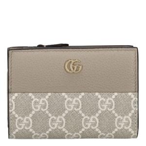 グッチ 二つ折り財布 レディース ダブルＧ バイカラー スモールウォレット ベージュ GUCCI 841360 AAE5E 9549