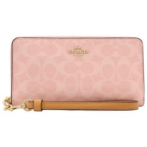 コーチ アウトレット 長財布 レディース ロング ジップ アラウンド ウォレット・キルティング ピンク COACH OUTLET CEC20 IMPO 爆買
