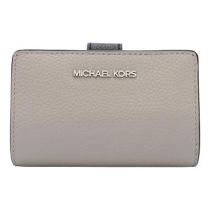 マイケルコース 二つ折り財布 レディース JET SET TRAVEL ビルフォールド ジップ コンパクトウォレット ミディアム グレー MICHAEL KORS 35F4STVF6T 633 GRAY