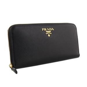 PRADA プラダ 長財布 レディース ブラッ...の詳細画像1