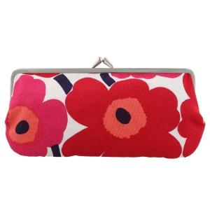 marimekko マリメッコ がま口ポーチ ウニッコ 027003 001 WHITE/RED