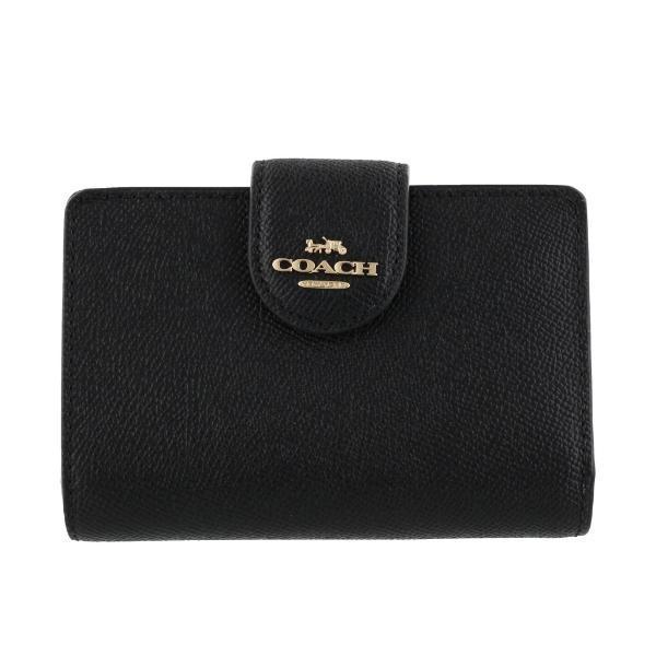 コーチ アウトレット COACH 二つ折り財布 レディース ブラック 6390 IMBLK
