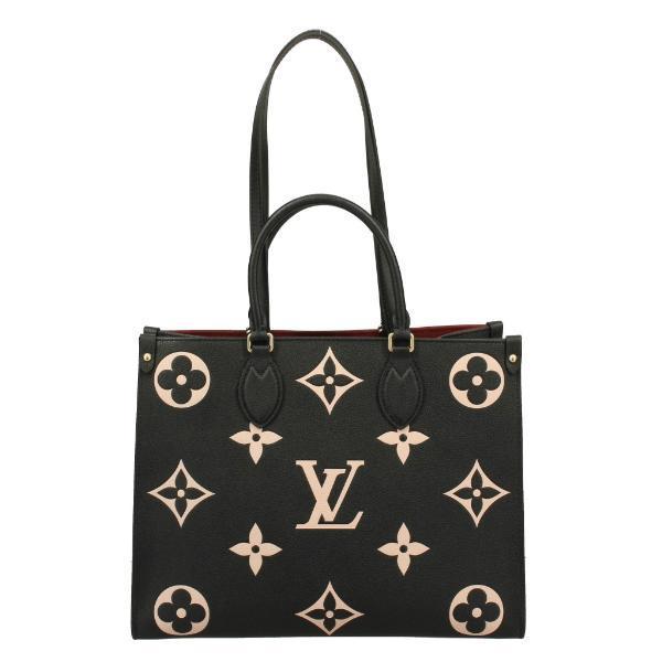 ルイヴィトン LOUIS VUITTON トートバッグ アンプラント オンザゴー MM ブラック ベ...