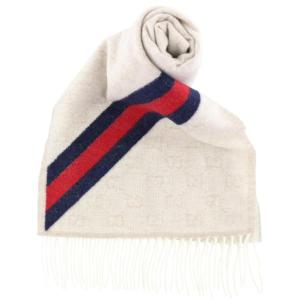 GUCCI（グッチ） マフラー ストール レディース ブラウングレー GG 冬