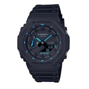CASIO　カシオ　腕時計 Gショック カーボンコアガード GA-2100-1A2JF メンズ 　ブラック・ブルー（インデックス、針）　デジアナ時計　クォーツ｜sekine-shimbashi