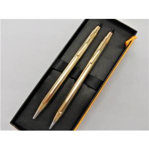 CROSS/ クロス　クラシックセンチュリー　ボールペン・シャープペン２本セット　K10張　ゴールド　4502（BP）廃盤品（SP）　中古　程度Ａ