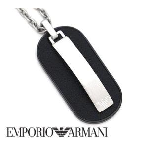 EMPORIO ARMANI　エンポリオ アルマーニ EGS2538　アクセサリー　イーグルロゴ ネックレス/ペンダント　ブラック×シルバー EGS2538040｜sekine