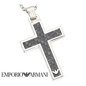 EMPORIO ARMANI  エンポリオアルマーニ　EGS1705040　アクセサリー クロス　ネックレス　ペンダント イーグルロゴ 十字架　メンズ  ギフト プレゼント BOX付｜sekine