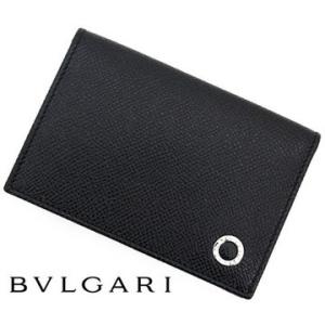 BVLGARI ブルガリ 30400 グレインレザー ブルガリブルガリ カードケース/名刺入れ ブラック BLACK 新品｜sekine