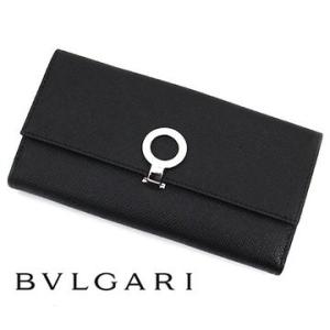 BVLGARI　ブルガリ　30416　ブルガリ・ブルガリ　小銭入れ付　長財布　Wホック ブラック｜sekine