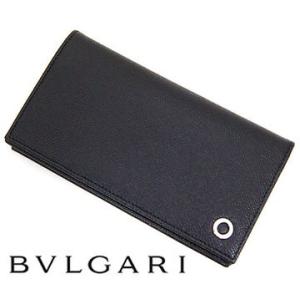 BVLGARI　ブルガリ　30398　グレインレザー　ブルガリブルガリ　小銭入れ付　長財布　メンズ用　ブラック｜sekine