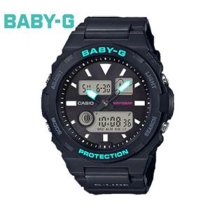CASIO カシオ Baby-G BAX-100-1AJF レディース 腕時計 G-LIDE ブラック×ミントグリーン タイドグラフ｜sekine